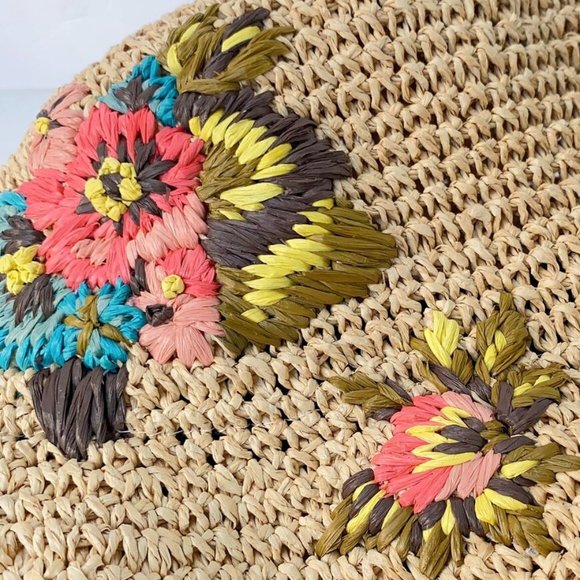 Brand New NWT Coach Hawaiian Floral Crochet Collapsible Bucket Hat - Picture 7 of 9